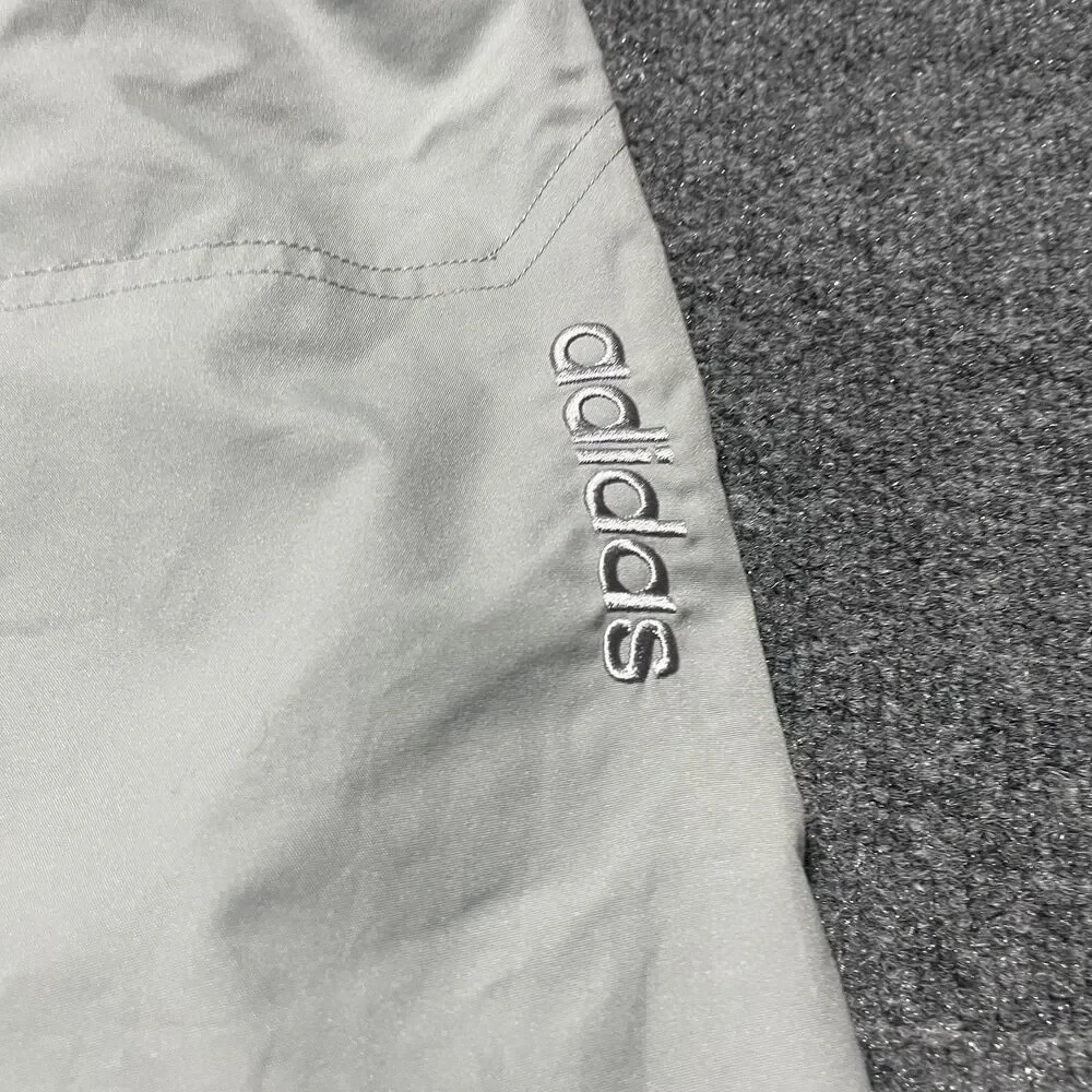 Adidas Pants Mens Large Gray Windbreaker Track Golf Zip Ankle Lightweight - Picture 7 of 14